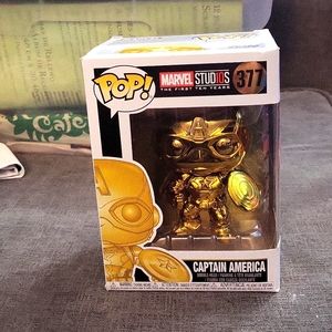 Funko Pop 377 Golden Captain America First 10 Years NIB